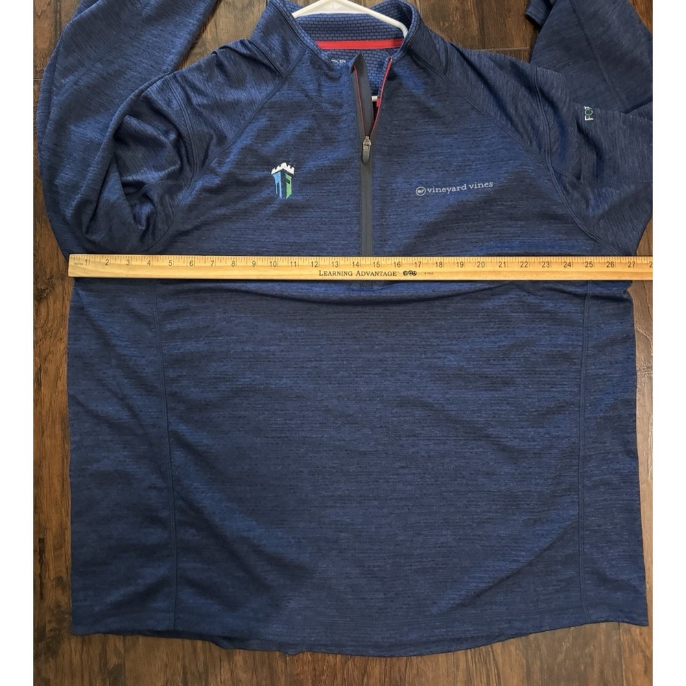 VINEYARD VINES Performance 1/4 Zip Pullover Jacket Navy XXL Customized - Picture 10 of 14